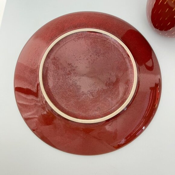 Salad Plate and Mug Stitch‎ Brick Red  by Ruff Hewn - Picture 4 of 5